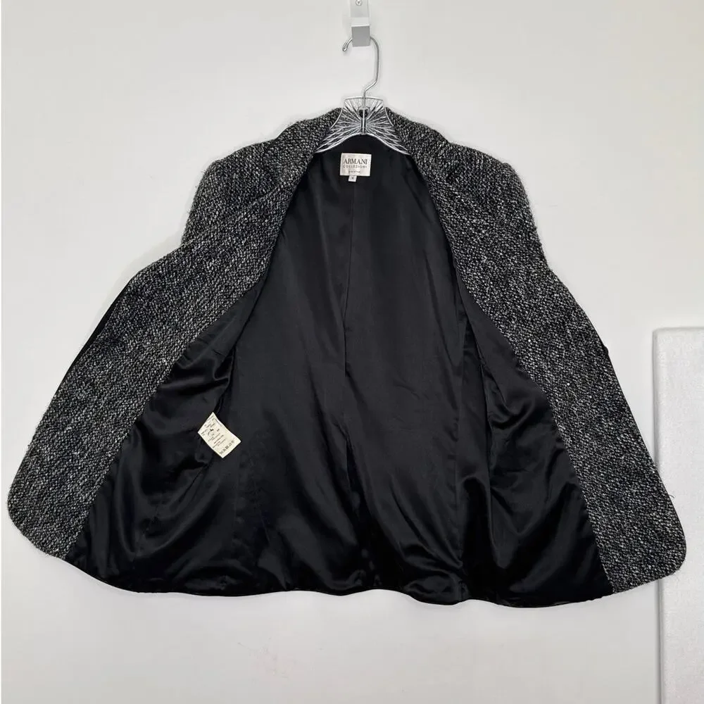 2004 Armani Collezioni Bouclé Sequin Blazer Italy Size medium